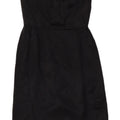 Mini abito senza spalline da donna J. CREW US 2 XS seta nera