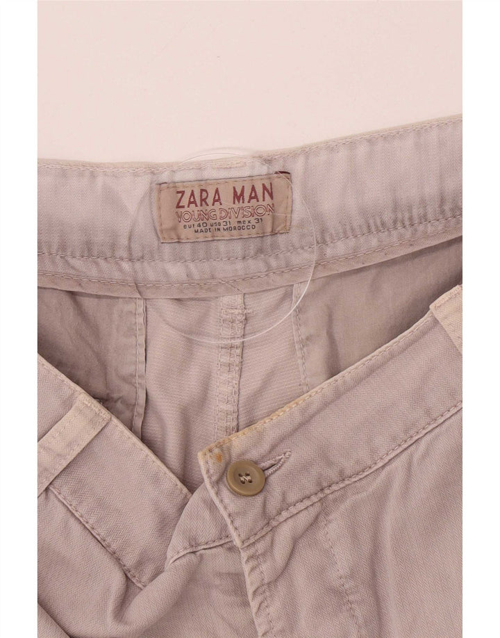 Pantaloncini cargo Zara da uomo EU 40 medi W31 viola
