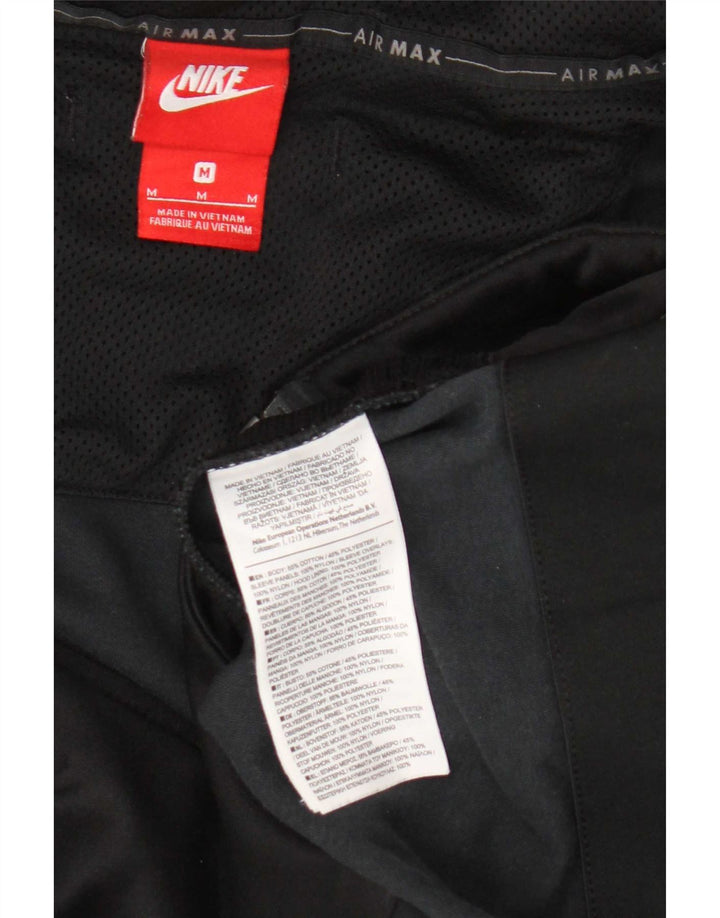 Giacca da ginnastica con cappuccio grafica Nike da uomo, cotone medio nero