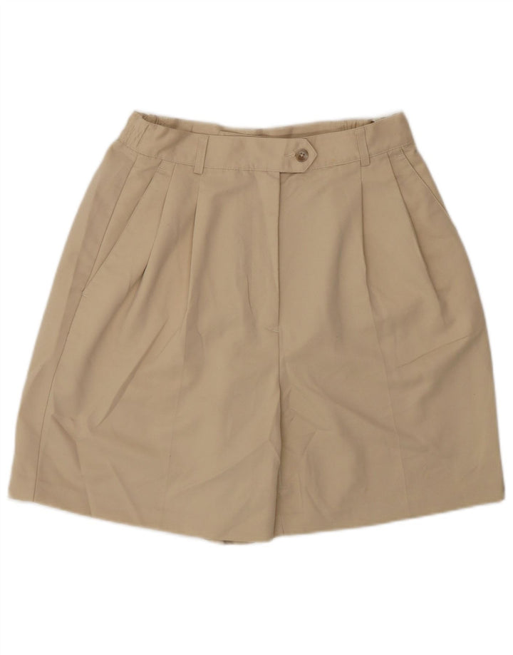 Pantaloncini chino con pegging da donna IZOD US 6 medi W28 poliestere beige