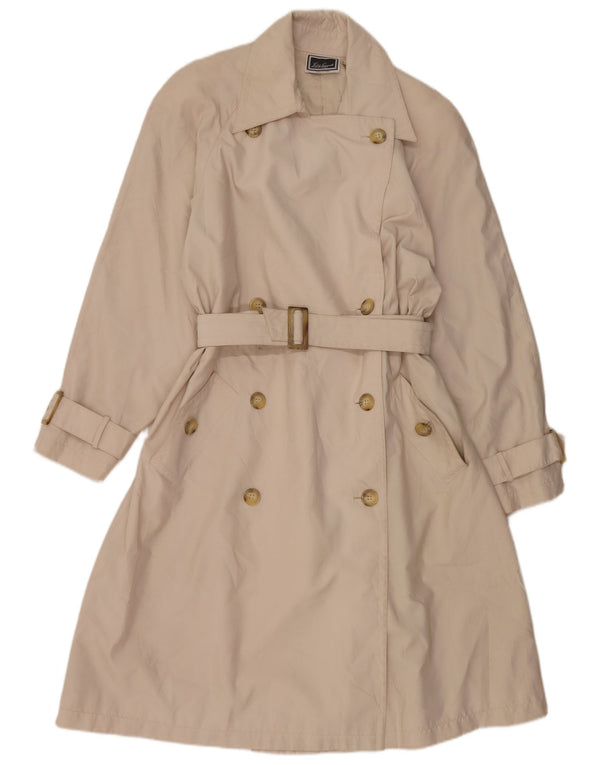 Luisa Spagnoli Womens Trench Coat UK 10 Small Beige Polyester