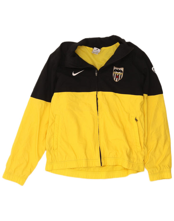Giacca da ginnastica Nike da uomo con grafica, piccola, in poliestere a blocchi di colore giallo