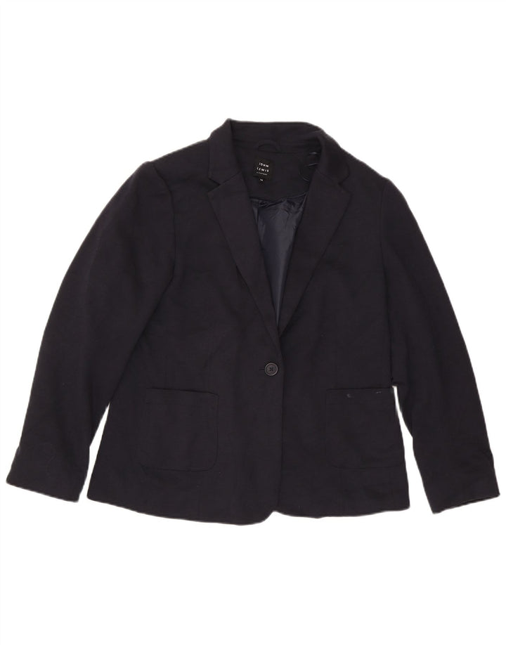 Giacca blazer da donna a 1 bottone John Lewis UK 14 poliestere medio blu navy