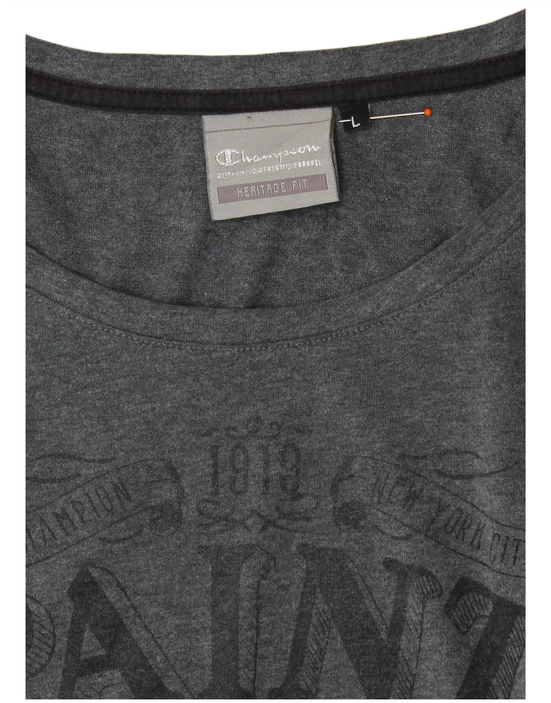 CHAMPION T-shirt grafica da donna con vestibilità Heritage UK 14 Large Grigio