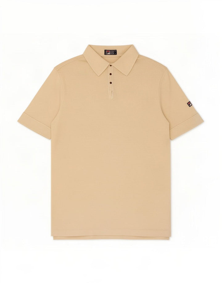 Polo da uomo Fila piccola in cotone beige