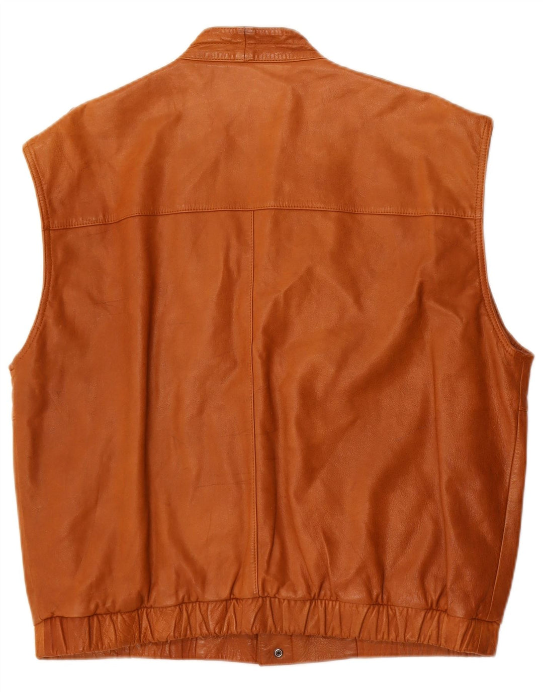 Gilet in pelle militare da uomo Leonardo EU 50 grande in pelle marrone