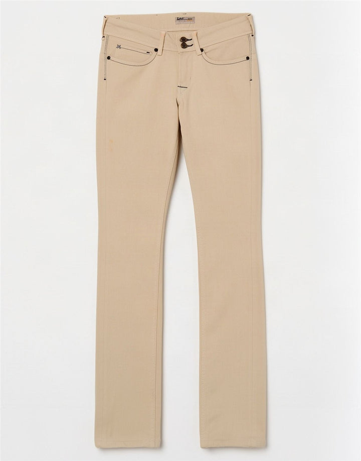 Jeans Lee Amy Slim da donna W27 L33 in cotone bianco sporco