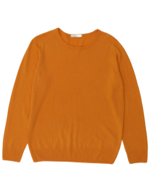 Maglione maglione girocollo da donna Marks & Spencer UK 12 Acrilico arancione medio