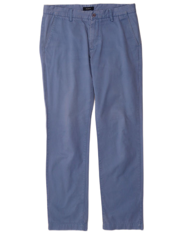 Gant Pantaloni chino slim a vita bassa Soho da uomo W32 L32 in cotone blu