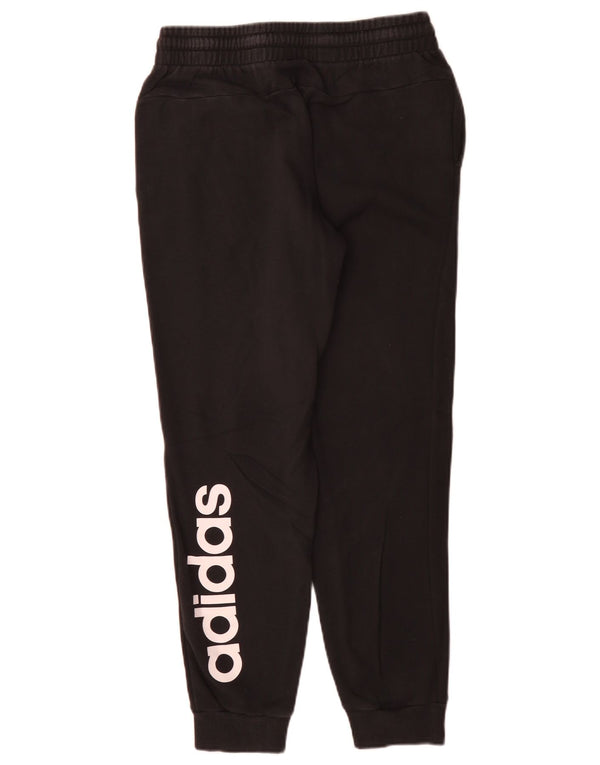 Pantaloni da tuta con grafica Adidas da donna Joggers UK 8/10 Small Cotone nero