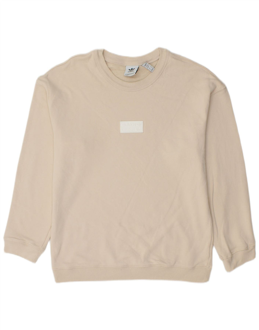 Felpa da uomo ADIDAS maglione cotone bianco medio