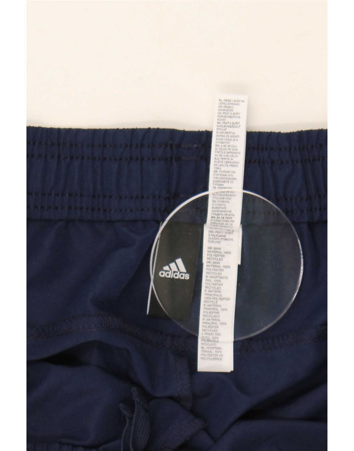 Pantaloni da tuta grafica da uomo Adidas Large in poliestere blu navy