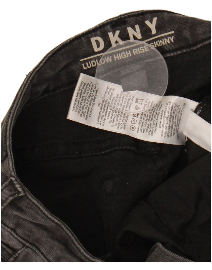 Jeans skinny DKNY da donna Ludlow a vita alta W28 L26 cotone nero