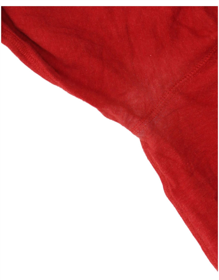 J. CREW Top da uomo a maniche lunghe grande in cotone rosso