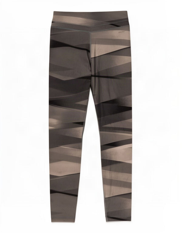 Leggings Nike Dri Fit da donna UK 12 Poliestere geometrico grigio medio