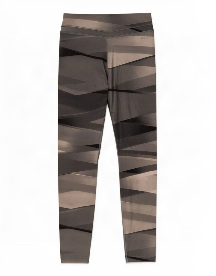 Leggings Nike Dri Fit da donna UK 12 Poliestere geometrico grigio medio