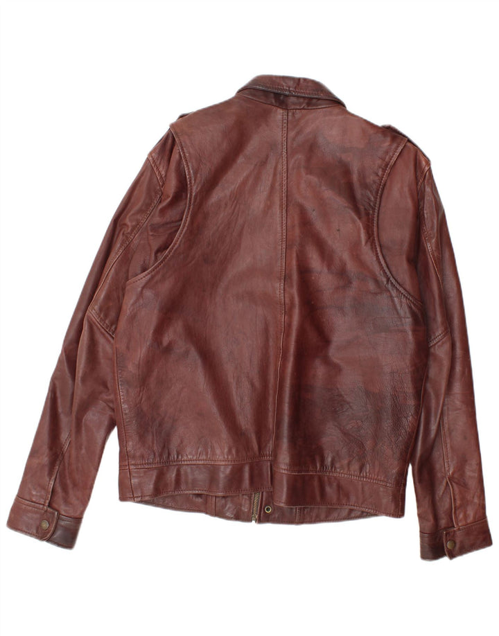 Giacca in pelle militare da uomo Kenvelo UK 38 Pelle marrone medio
