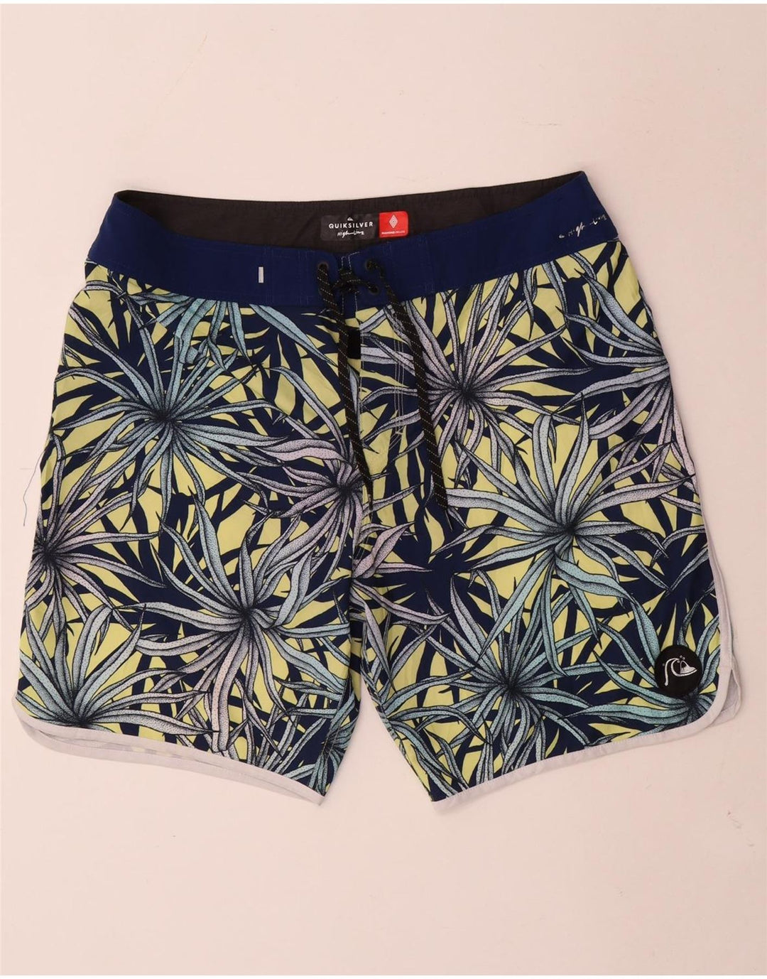 Pantaloncini da bagno da uomo Quiksilver grandi in poliestere floreale blu