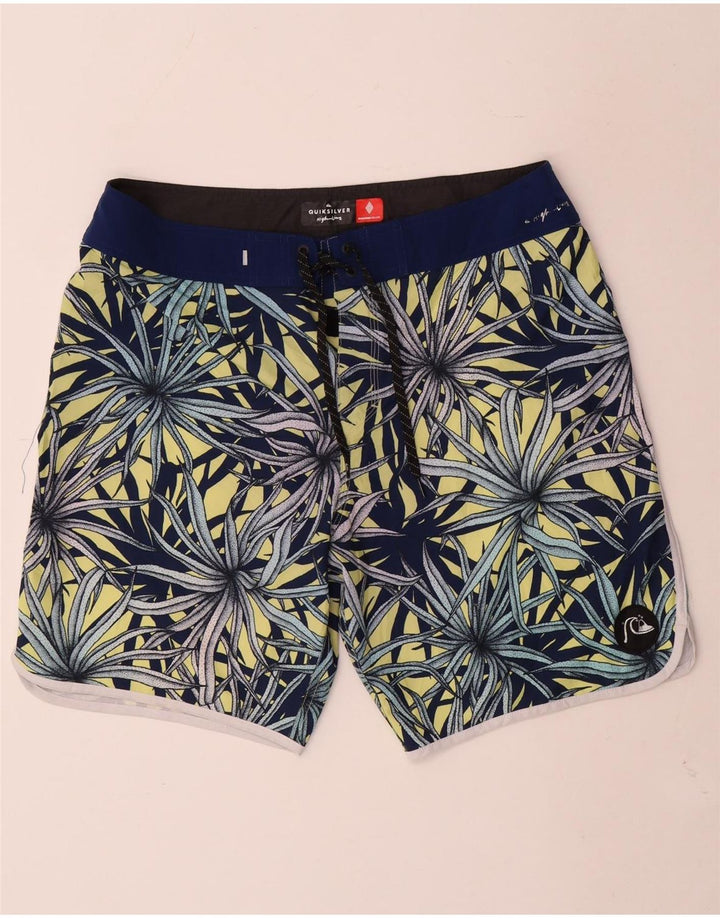 Pantaloncini da bagno da uomo Quiksilver grandi in poliestere floreale blu