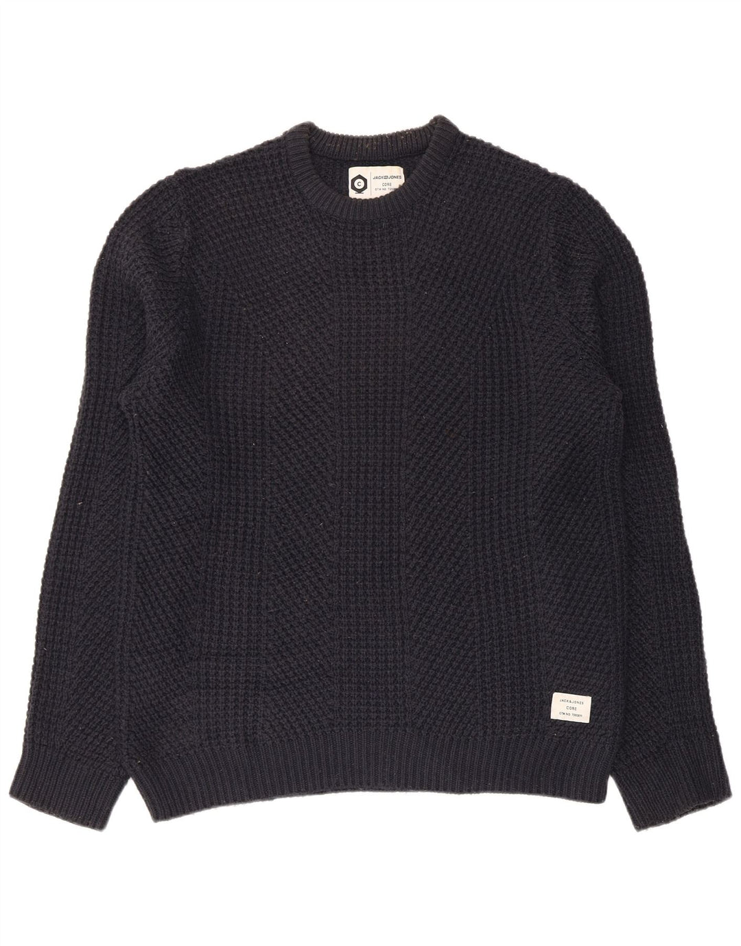 JACK & JONES Maglione maglione girocollo da uomo grande in cotone blu navy
