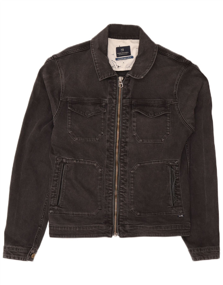 Giacca di jeans da donna Scotch & Soda UK 16 grande cotone grigio