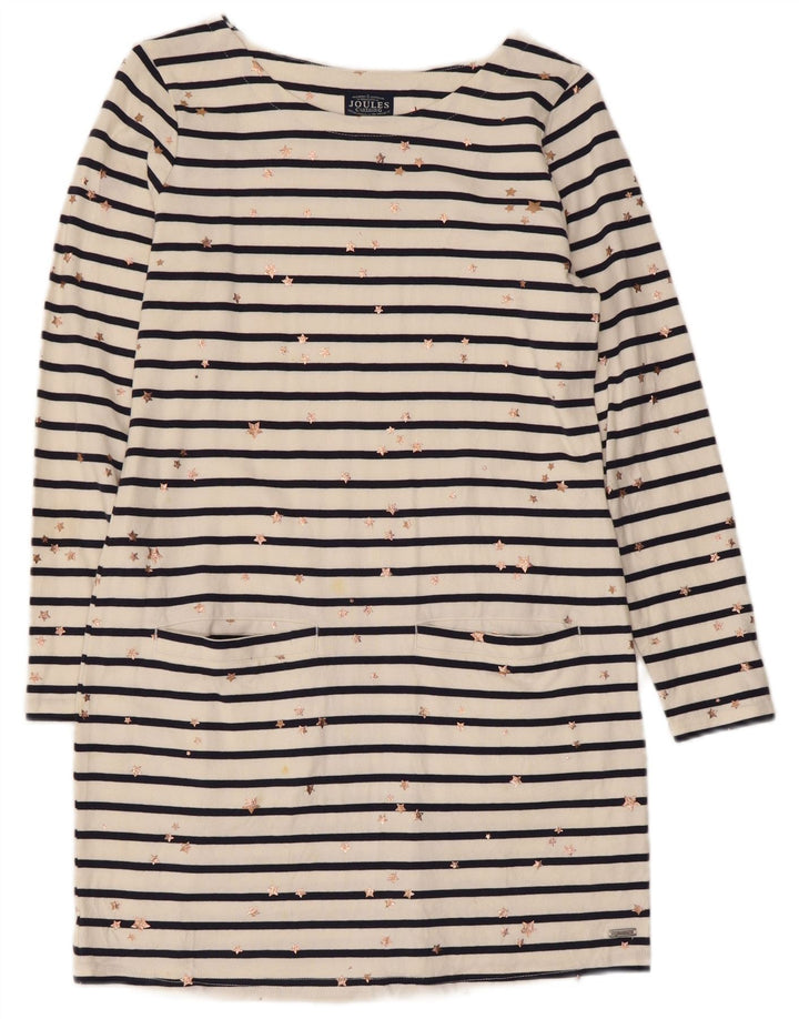 Abito tubino Joules da donna con motivo astratto UK 10 piccolo a righe bianche