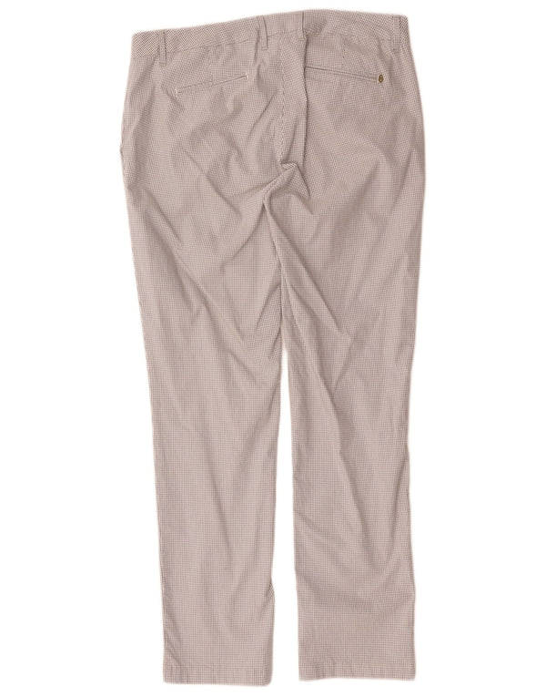 Pantaloni chino da donna Conte of Florence IT 46 Large W32 L28 a quadretti grigi