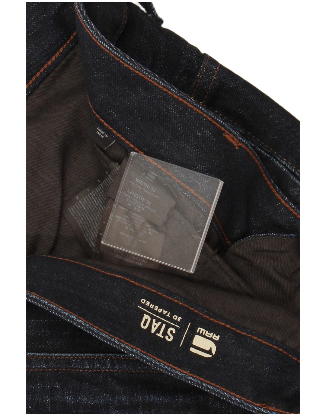 Jeans affusolati da uomo G-STAR W33 L34 cotone blu navy