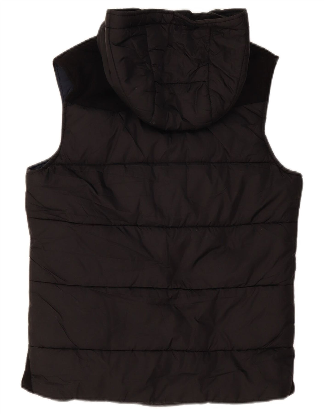 Gilet imbottito con cappuccio da uomo ZARA UK 36 piccolo nero