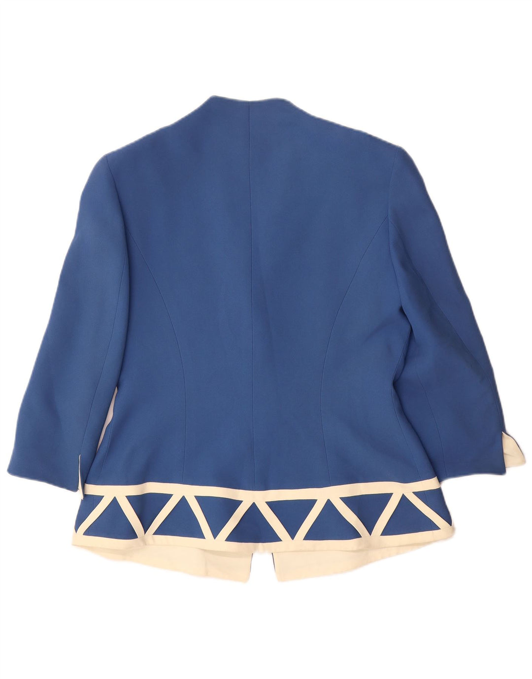 Giacca Blazer da Donna a 1 Bottone Manica 3/4 Gattinoni IT 48 XL Blu Geometrico