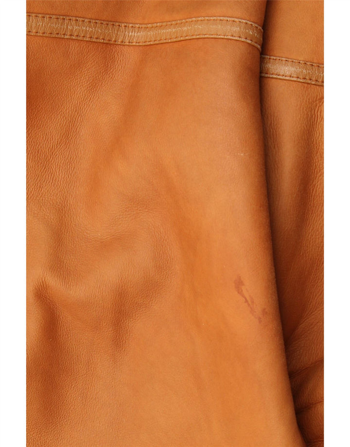 Giacca in shearling vintage da uomo UK 36 Piccolo shearling marrone