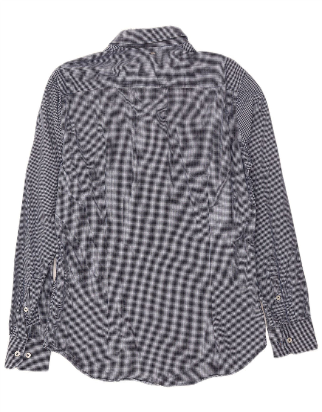 G-STAR Mens Shirt Large Navy Blue Check Cotton
