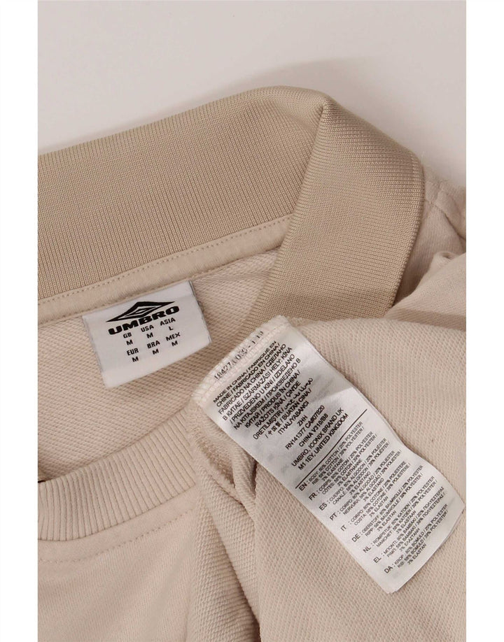 Felpa Umbro da uomo con collo alto, maglione, cotone color block beige medio