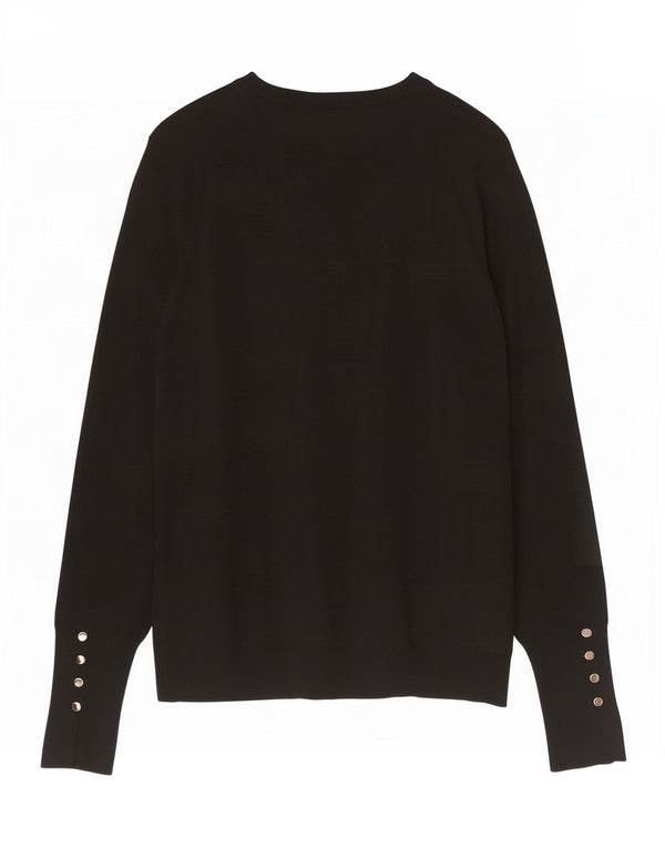 Maglione maglione con scollo a barca da donna Zara UK 14 grande nero