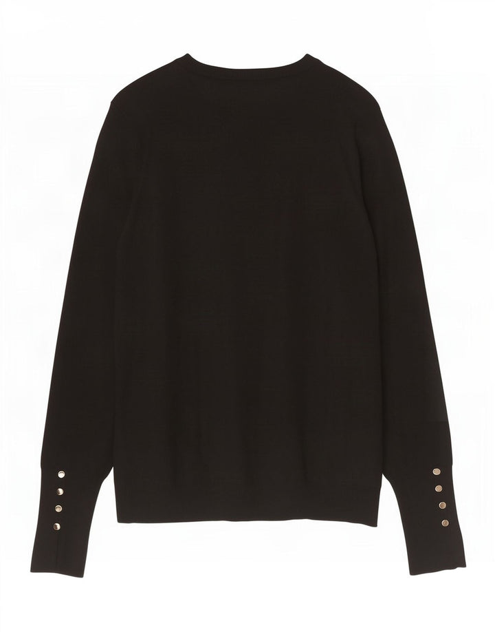 Maglione maglione con scollo a barca da donna Zara UK 14 grande nero