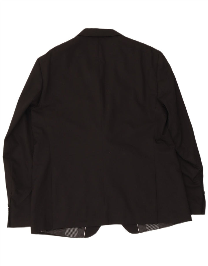 Giacca blazer da uomo a 2 bottoni Zara EU 56 XL poliestere nero