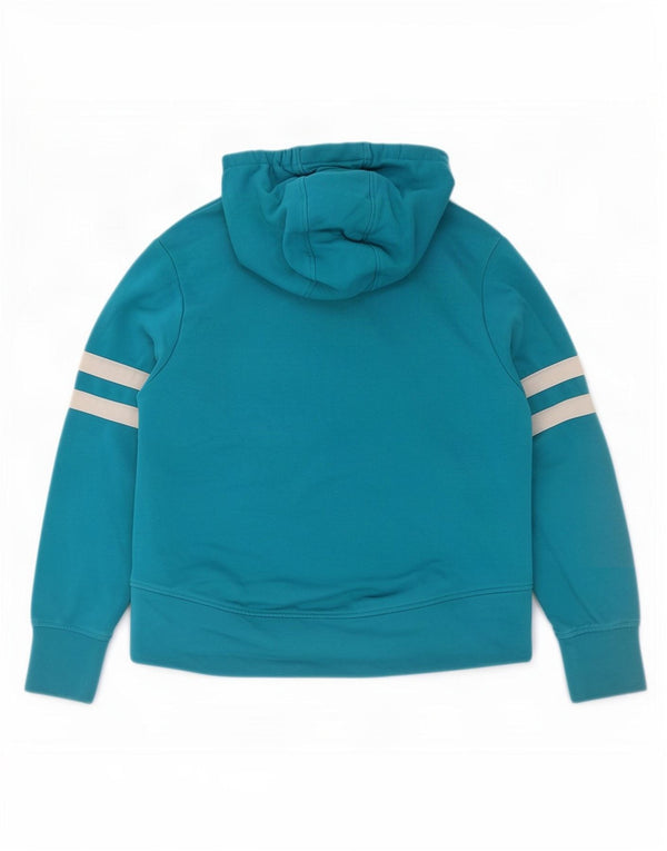 Ellesse Womens Graphic Oversized Hoodie Jumper UK 6 XS Blue Colourblock