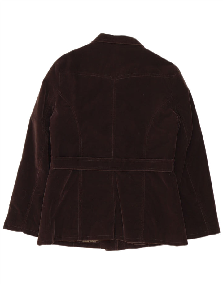 Giubbotto bomber oversize da donna Bayside UK 10 piccolo in polivinile marrone