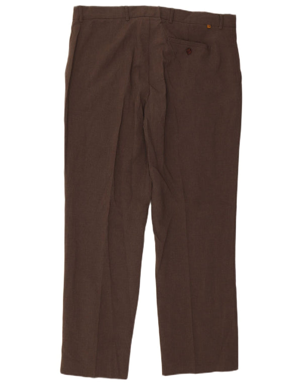 Pantaloni chino dritti da uomo Farah W40 L31 poliestere marrone
