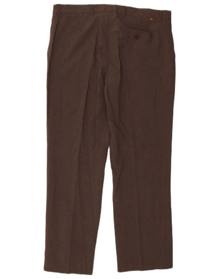 Pantaloni chino dritti da uomo Farah W40 L31 poliestere marrone