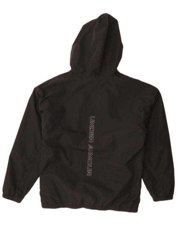 Giacca antipioggia con cappuccio grafica da ragazzo Under Armour 13-14 anni nera