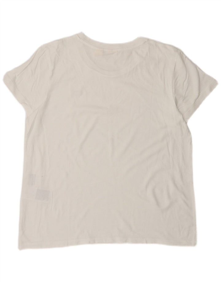 T-shirt da donna Levi's Top UK 16 grande cotone bianco