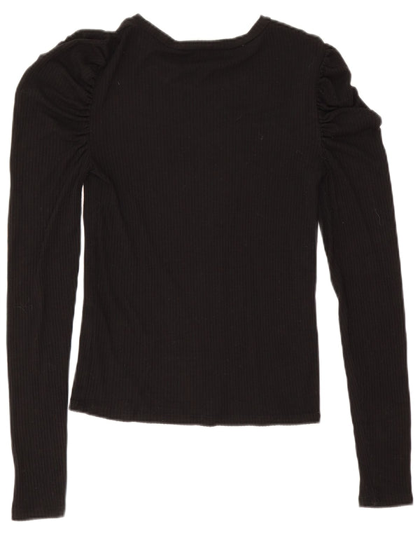 Top a maniche lunghe da donna Zara UK 12 medio nero