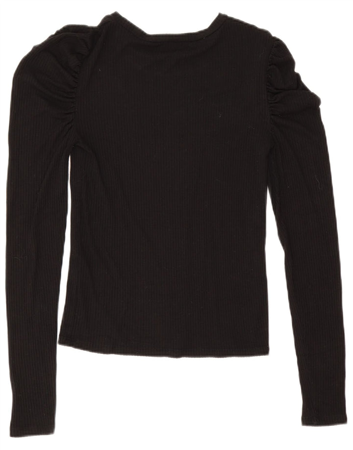 Top a maniche lunghe da donna Zara UK 12 medio nero