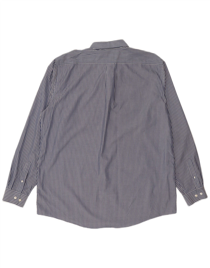 Camicia da uomo Eddie Bauer XL in cotone a righe blu