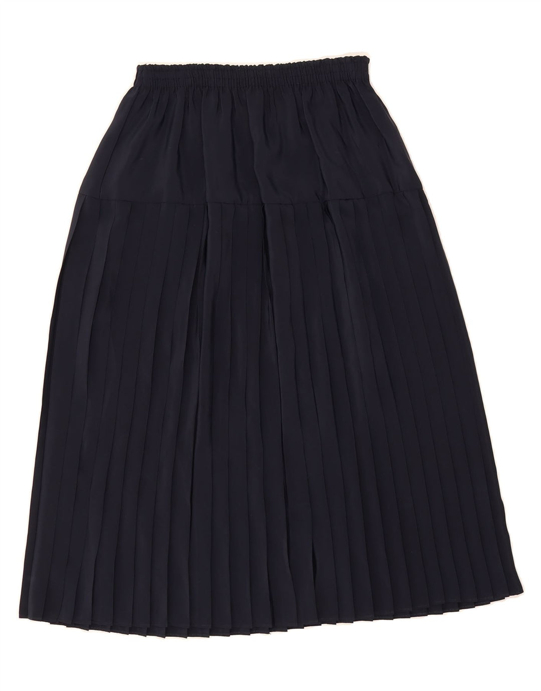 VINTAGE Womens Pleated A-Line Skirt Large W32  Navy Blue Vintage Vintage and Second-Hand Vintage from Messina Hembry 