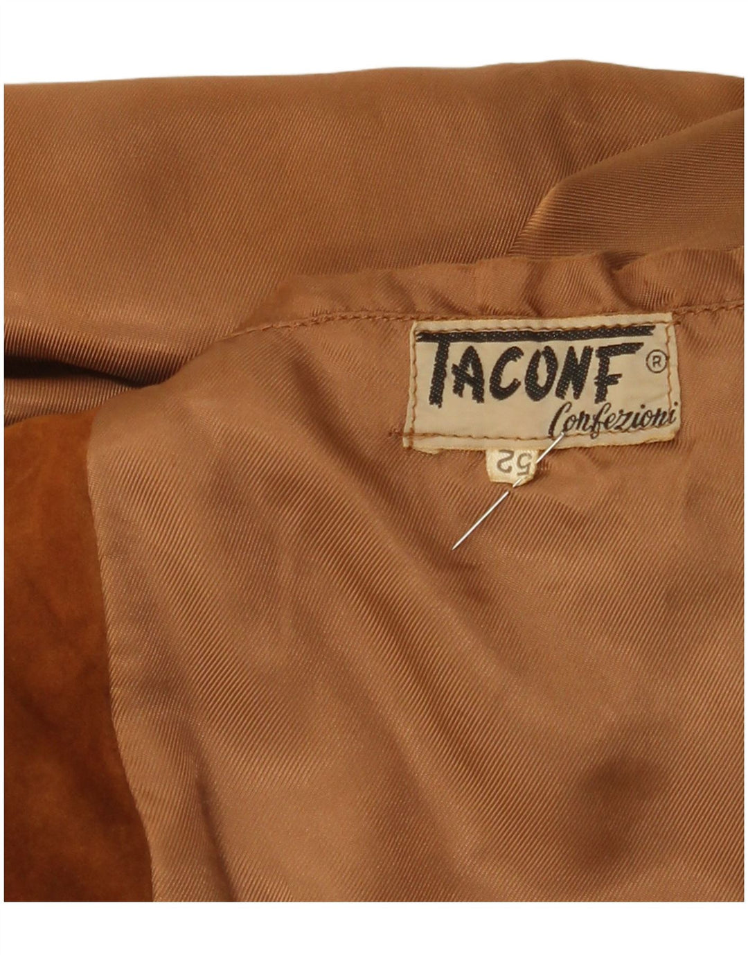 Giubbotto bomber vintage in pelle scamosciata da uomo IT 52 XL Marrone