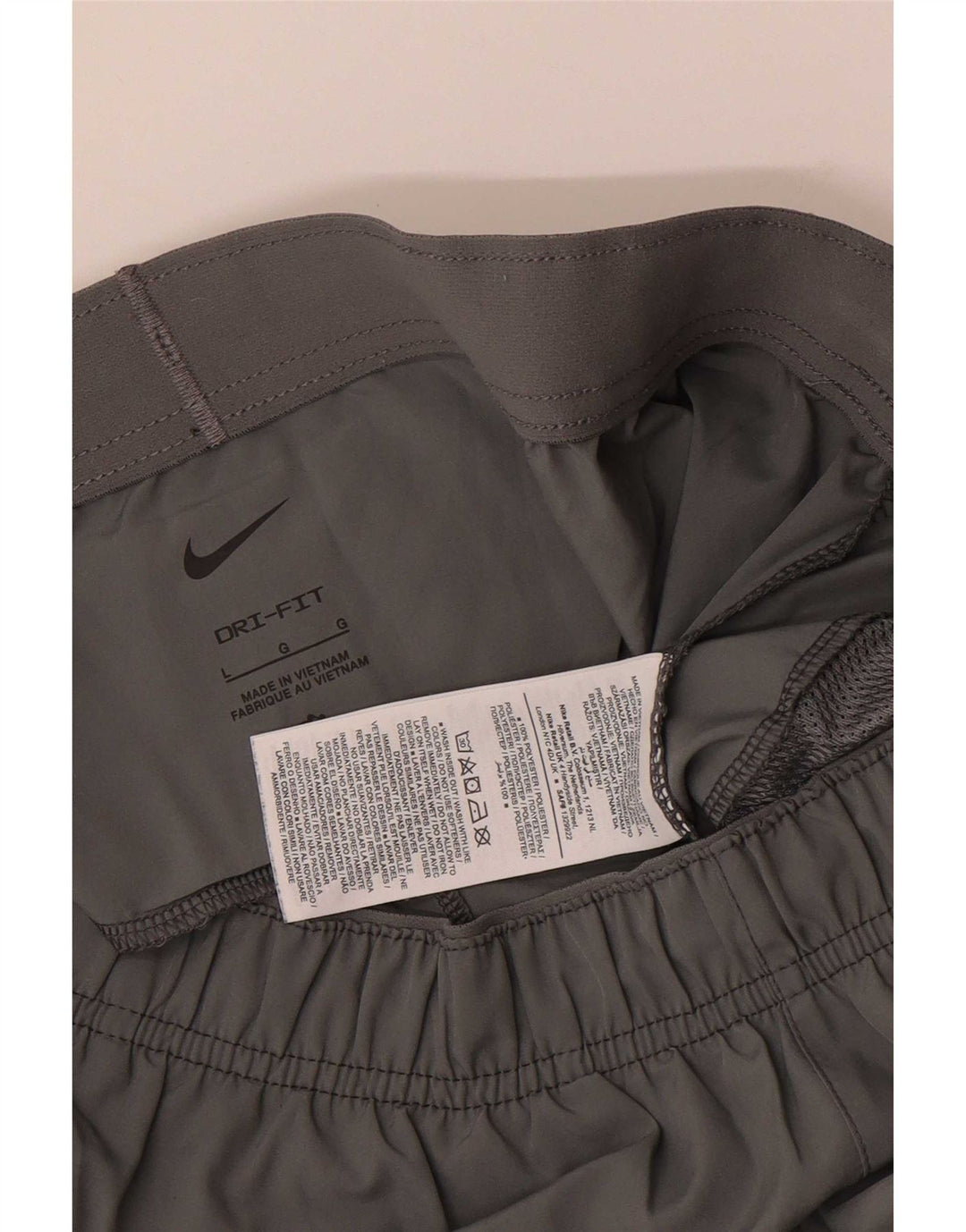 Pantaloncini sportivi Nike Dri Fit da uomo, grandi, in poliestere grigio