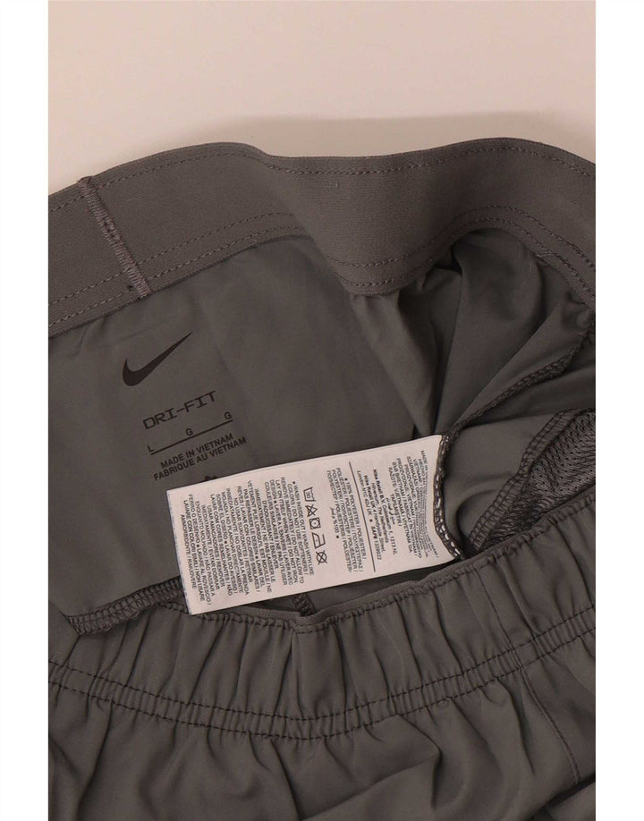 Pantaloncini sportivi Nike Dri Fit da uomo, grandi, in poliestere grigio