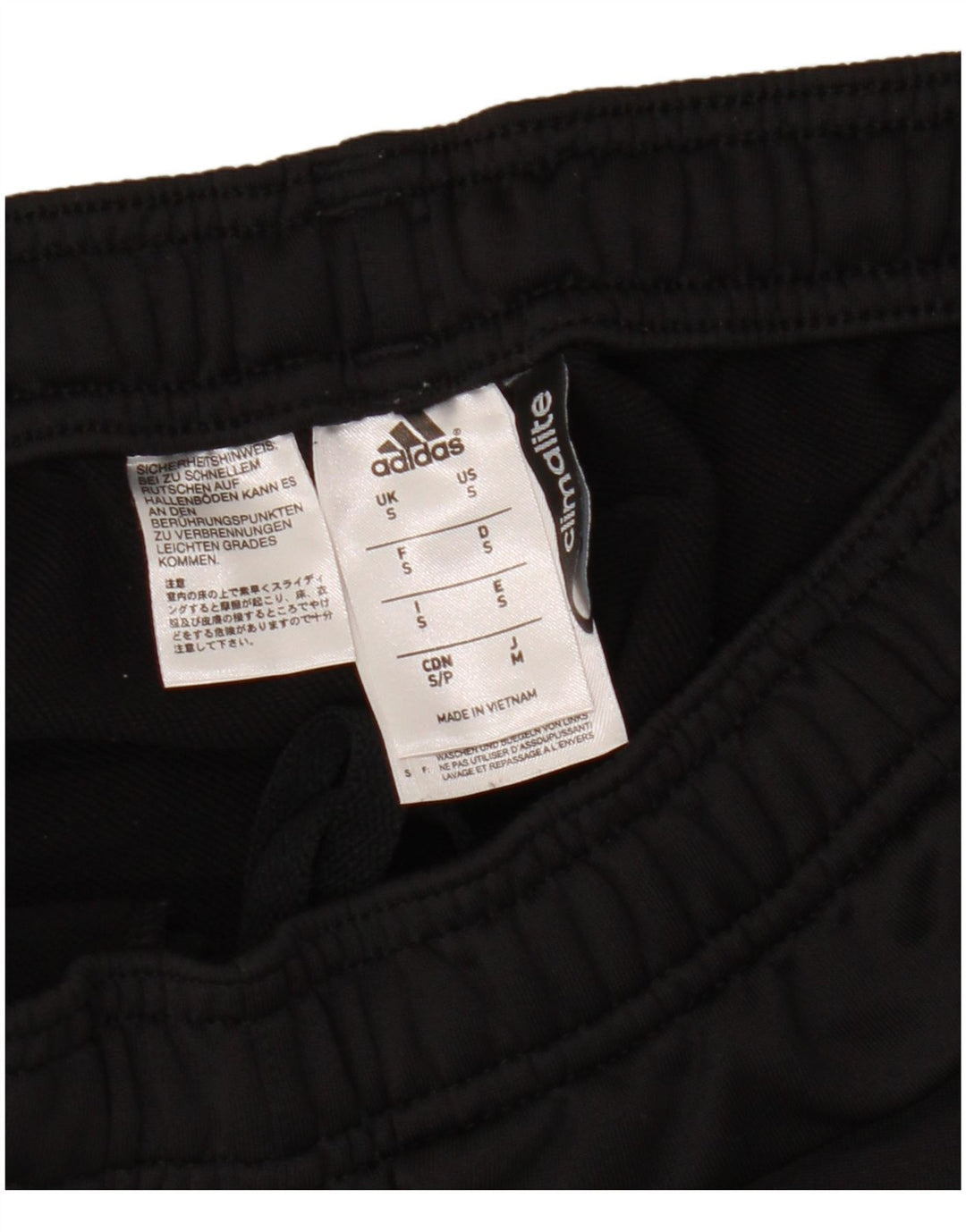 Pantaloncini sportivi Adidas Climalite Bermuda da uomo piccoli in poliestere nero